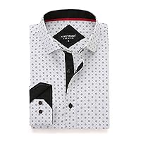 Alex Vando Mens Printed Dress Shirts Long Sleeve Regular Fit Button Down Shirt