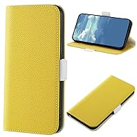 XYX Wallet Case Compatible with iPhone 13, Litchi Texture Pattern PU Leather Flip Protective Case with Kickstand Card Slots for iPhone 13, Yellow