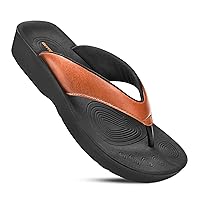 AEROTHOTIC Women's Comfortable Arch Support Summer Orthotic Flip Flops Sandals