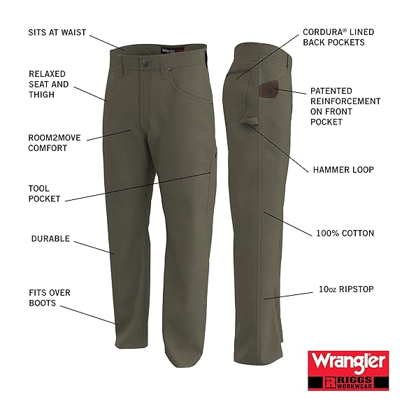 Mua Wrangler Riggs Workwear Men's Ripstop Carpenter Jean trên Amazon Mỹ  chính hãng 2023 | Fado