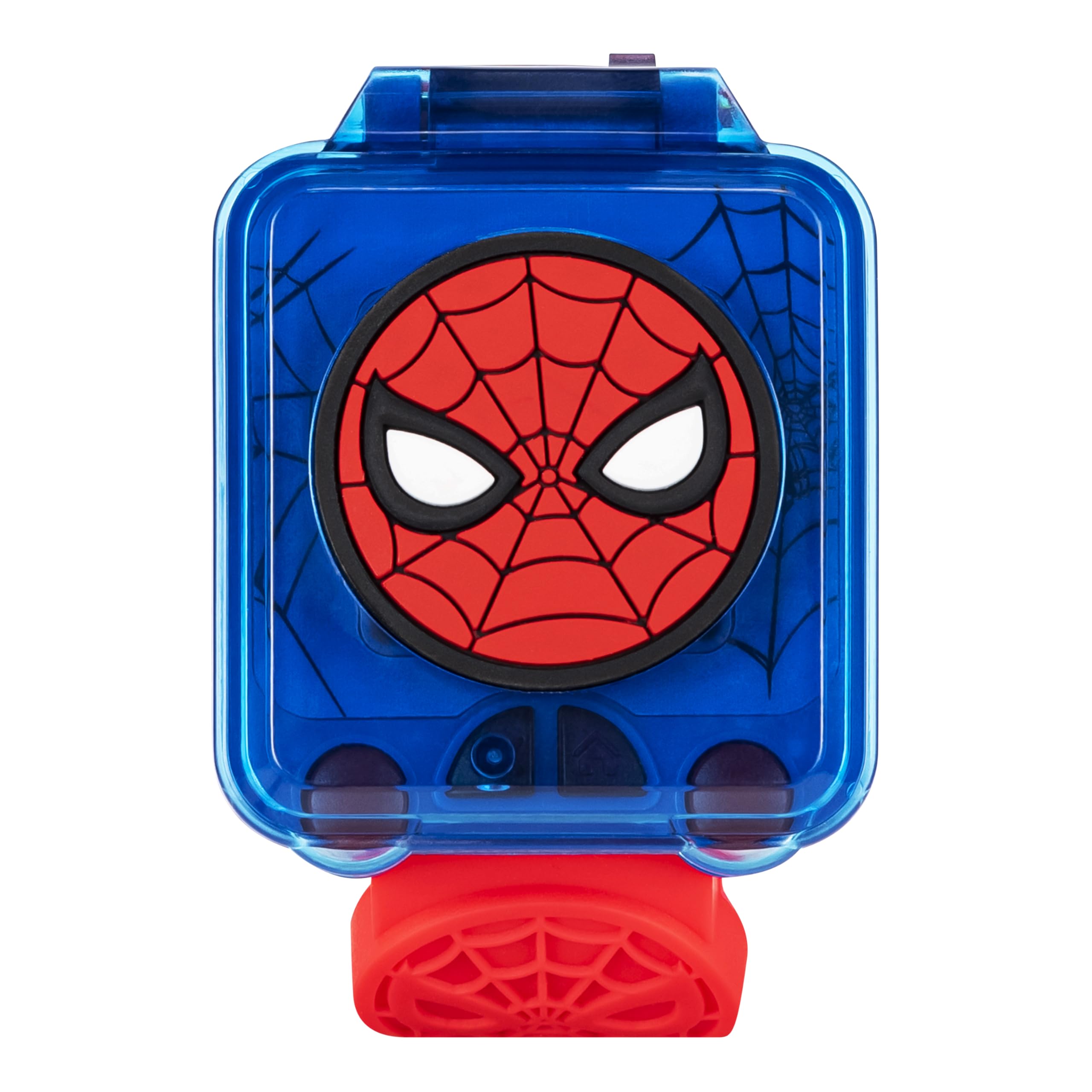 Accutime Marvel Spider-Man Educational Learning Digital Blue Watch for Boys, Toddlers, Kids with Red Strap - Includes Timer, Stopwatch, Alarm, Games and More! (Model: SPD4753AZ)