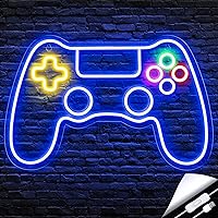 Gamer Neon Sign, Game Controller Neon Sign for Gamer Room Decor - Gaming Neon Sign for Teen Boy Room Decor, LED Game Neon Sign Gaming Wall decor - Best Gamer Gifts for Boys, Kids