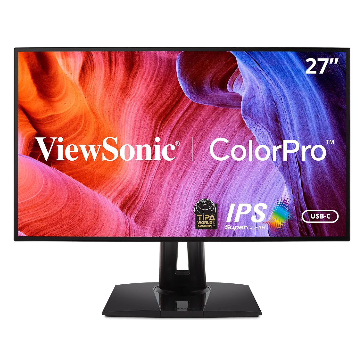 ViewSonic VP2768a 27-Inch Premium IPS 1440p Monitor with Advanced Ergonomics, ColorPro 100% SRGB Rec 709, 14-Bit 3D LUT, Eye Care, 90W USB C, RJ45, HDMI, Daisy Chain for Home and Office,Black