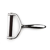 RSVP International Handheld Cheese Slicer/Shaver, Adjustable Thickness for Hard or Soft Cheeses, Heavy Duty Chrome Handle, Wire Cutter, Dishwasher Safe, 6.75-Inch Length
