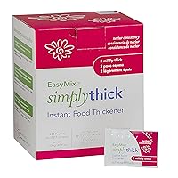SimplyThick EasyMix | 200 Count of 6g Individual Packets | Gel Thickener for Those with Dysphagia & Swallowing Disorders | Creates an IDDSI Level 2 – Mildly Thick (Nectar Consistency)