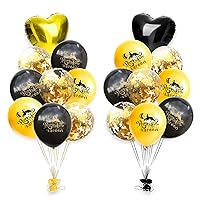 BinaryABC Eid Ramadan Kareem Latex Balloons Heart Mylar Balloons Confetti Balloon,Eid Decorations,18Pcs