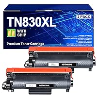 TN830 TN830XL Toner Cartridges Compatible for Brother TN830XL TN830 TN-830 Toner Cartridges for HL-L2405W DCP-L2640DW HL-L2460DW (2 TN830XL Toner)