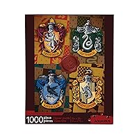 AQUARIUS Harry Potter Puzzle House Crests (1000 Piece Jigsaw Puzzle) - Officially Licensed Harry Potter Merchandise & Collectibles - Glare Free - Precision Fit - 20x28in