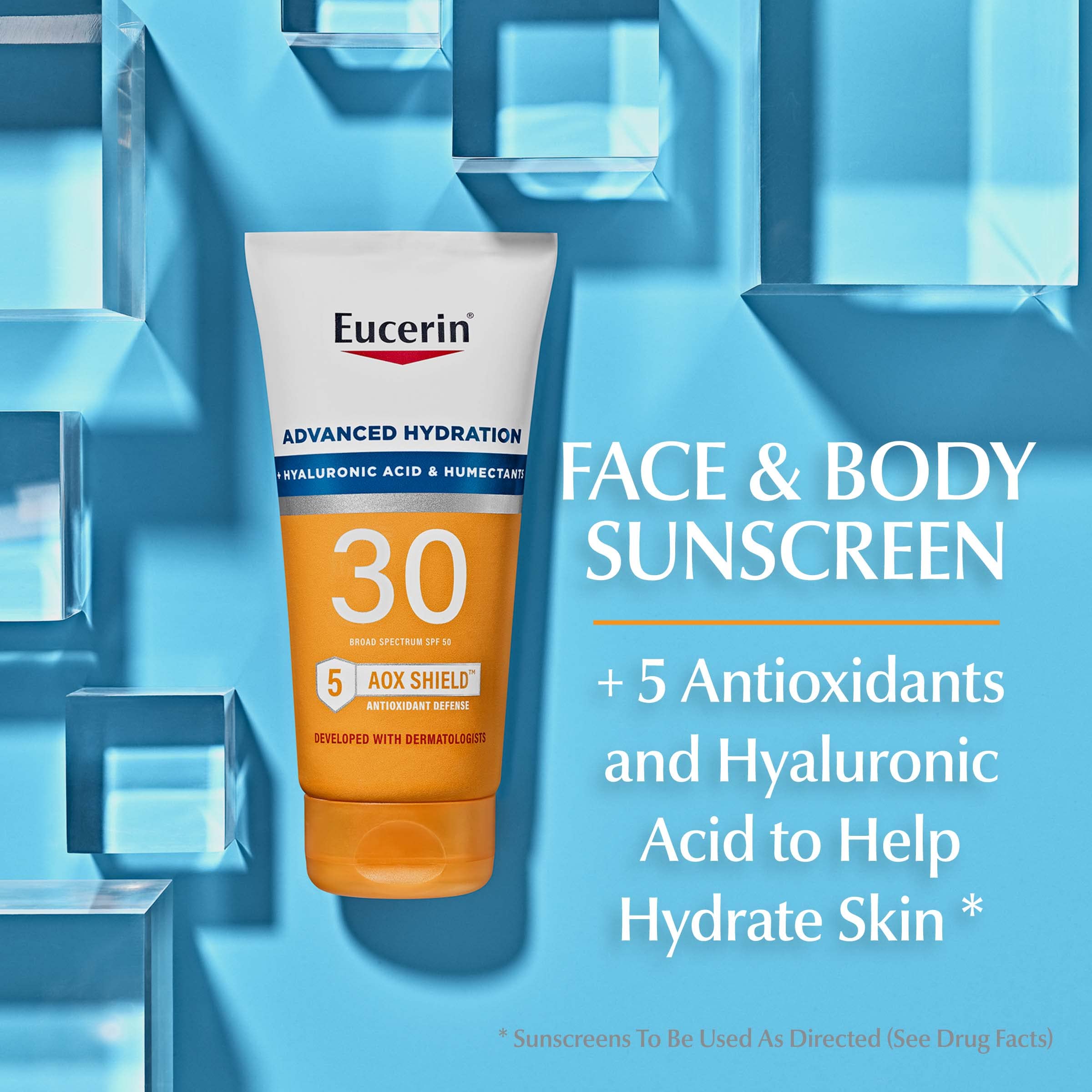 Eucerin Sun Advanced Hydration SPF 30 Sunscreen Lotion Advanced Hydration After Sun Lotion (5 fluid ounce sunscreen and 6.7 fluid ounce after sun lotion)