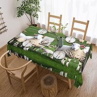 Sheep and Lambs Print Tablecloth for Rectangle Tables,Tablecloths Rectangular 54 X 72 Inch,for Kitchen Dining,Party,Holiday,Christmas