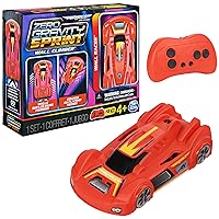 Zero Gravity Sprint RC Car Wall Climber, Red USB Micro B Rechargeable Indoor Wall Racer, Over 4-Inches, Kids Toys for Kids Ages 4 and up