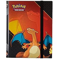 Ultra Pro - Pokemon: Charizard 9-Pocket Full-View PRO Binder Red, Trading Card Collector's Album Display Binder Protection Solution