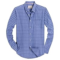 Alimens & Gentle Mens Solid Oxford Shirt Long Sleeve Button Down Shirts with Pocket