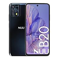 NUU B20 Cell Phone, 5G, Compatible with T-Mobile, AT&T, Cricket Phones, 6.5” FHD + Display, 8GB + 128GB, 48MP Triple Camera, Mint Mobile, Dual SIM, Daydream Purple, US Warranty (Stardust Blue)