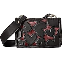 Betsey Johnson Heart Cut Out Crossbody Black/Red One Size