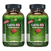 Irwin Naturals CoQ10-RED - 60 Liquid Soft-Gels, Pack of 2 - Advanced Heart Health Support with Nitric Oxide Booster to Support Blood Flow - 60 Total Servings