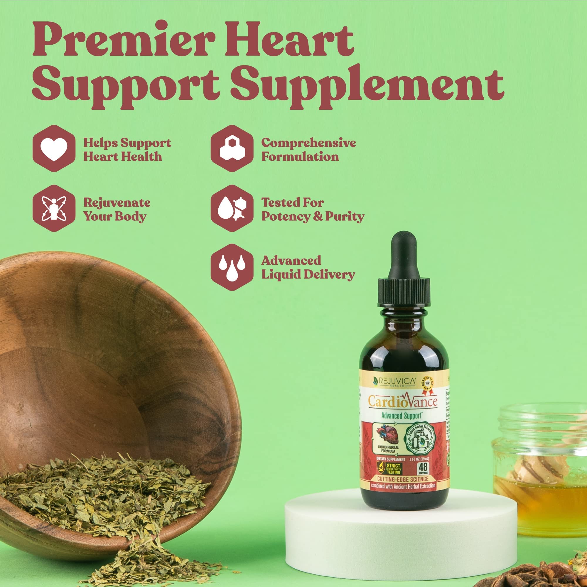 CardioVance + VitaLiver - Support Heart + Liver Health- Liquid Delivery for Better Absorption - Arjuna, Milk Thistle, Olive Leaf, Dandelion, Garlic & More!