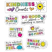 Carson Dellosa Kind Vibes Motivational Mini Bulletin Board Set—Kindness Counts Header With Inspirational Messages, Homeschool or Classroom Decor (15 pc)