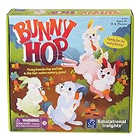 Educational Insights Bunny Hop: Memory & Color Recognition Preschool & Toddler Game, 2-4 Players, Easter Basket Stuffer, Gift for Kids Ages 4+