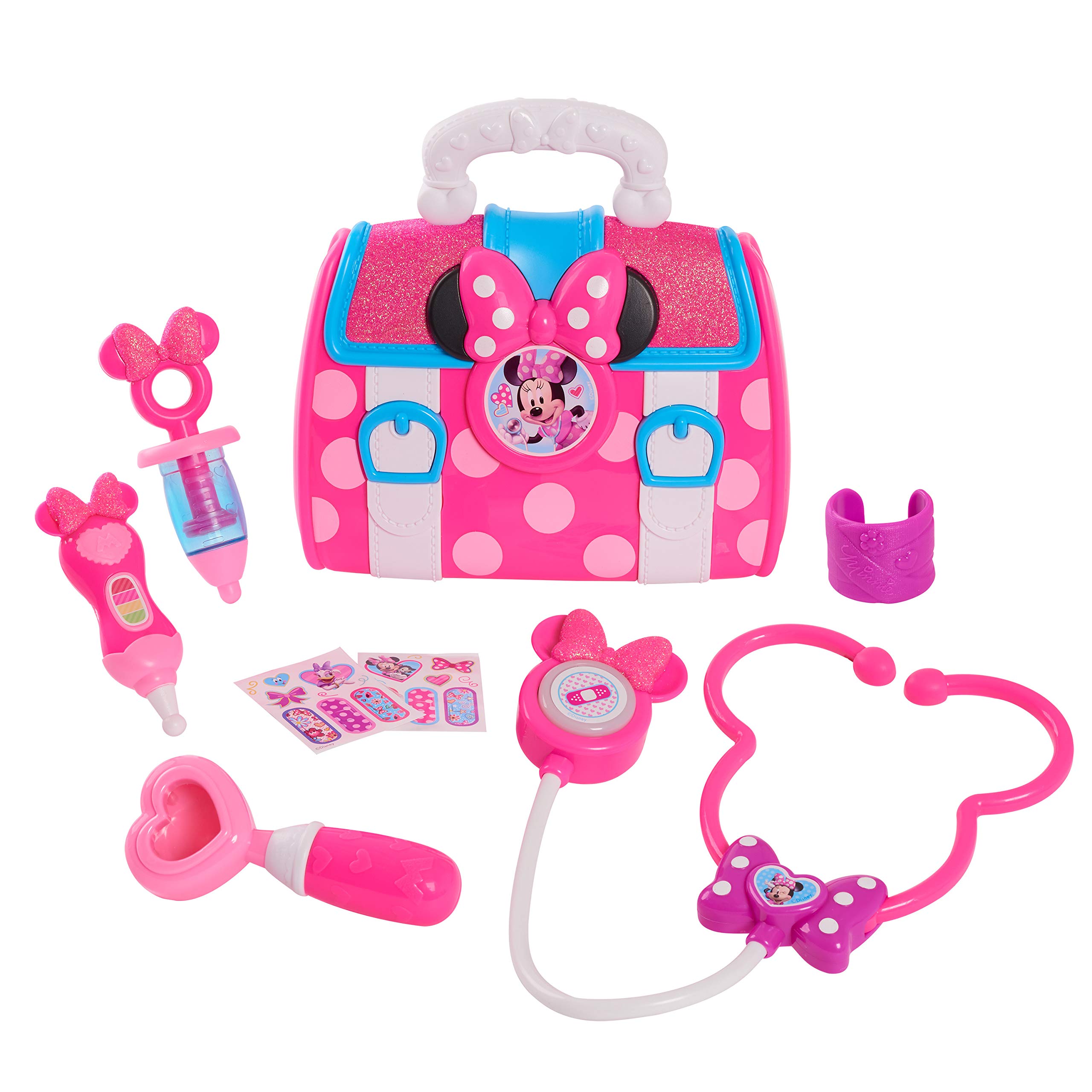 Disney Junior’s Minnie Mouse Bow-Care Doctor Bag Set, Dress Up and Pretend Play, Kids Toys for Ages 3 Up, Gifts and Presents by Just Play
