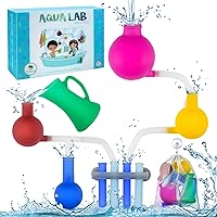PLAYFRIENDS Toddlers Bath Toys Gifts - is a STEM Inspired Toddler Water Bath Toy and a No Mold Bathtub Waterfall Silicone Sensory Toy Set with Wall Suction, for Hours of Kids Bath Tub Fun Time