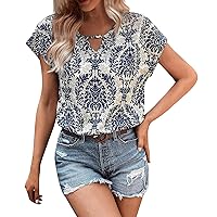 Women's Y2K Tops Short Sleeve Shirts Cute Tops Graphic Tees Blouses Casual Basic Tops Pullover Sexy, S-2XL