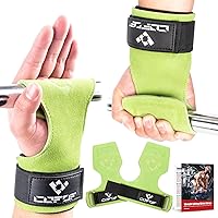 Weight Lifting Wrist Strap,Double Layer Leather Weightlifting Wrist Strap for Deadlift and Powerlifting, Adjustable Neoprene Padded Gym Workout Lifting Wrist Hooks for Men/Women(Pair)