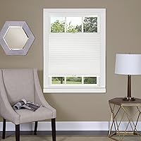 Cordless Cellular Pleated Window Shades - 31 Inch Width, 64 Inch Length - White - Light Filtering Top-Down Honeycomb Pull Down Blinds for Windows and Skylights by Achim Home Decor
