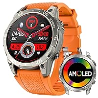 Smart Watch for Men with Bluetooth Calls 1.43” AMOLED Screen Always on Display Fitness Smart Watches with 100+ Sport Modes Heart Rate Tracker 400mAh Smartwatch for Android iOS