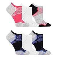 Fruit of the Loom Women Lightweight Coolzone No Show Socks (6 Pack)