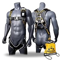 KwikSafety - Charlotte, NC - TORNADO Fall Protection Safety Harness [Full Body Single D-Ring] Construction ANSI Tested OSHA