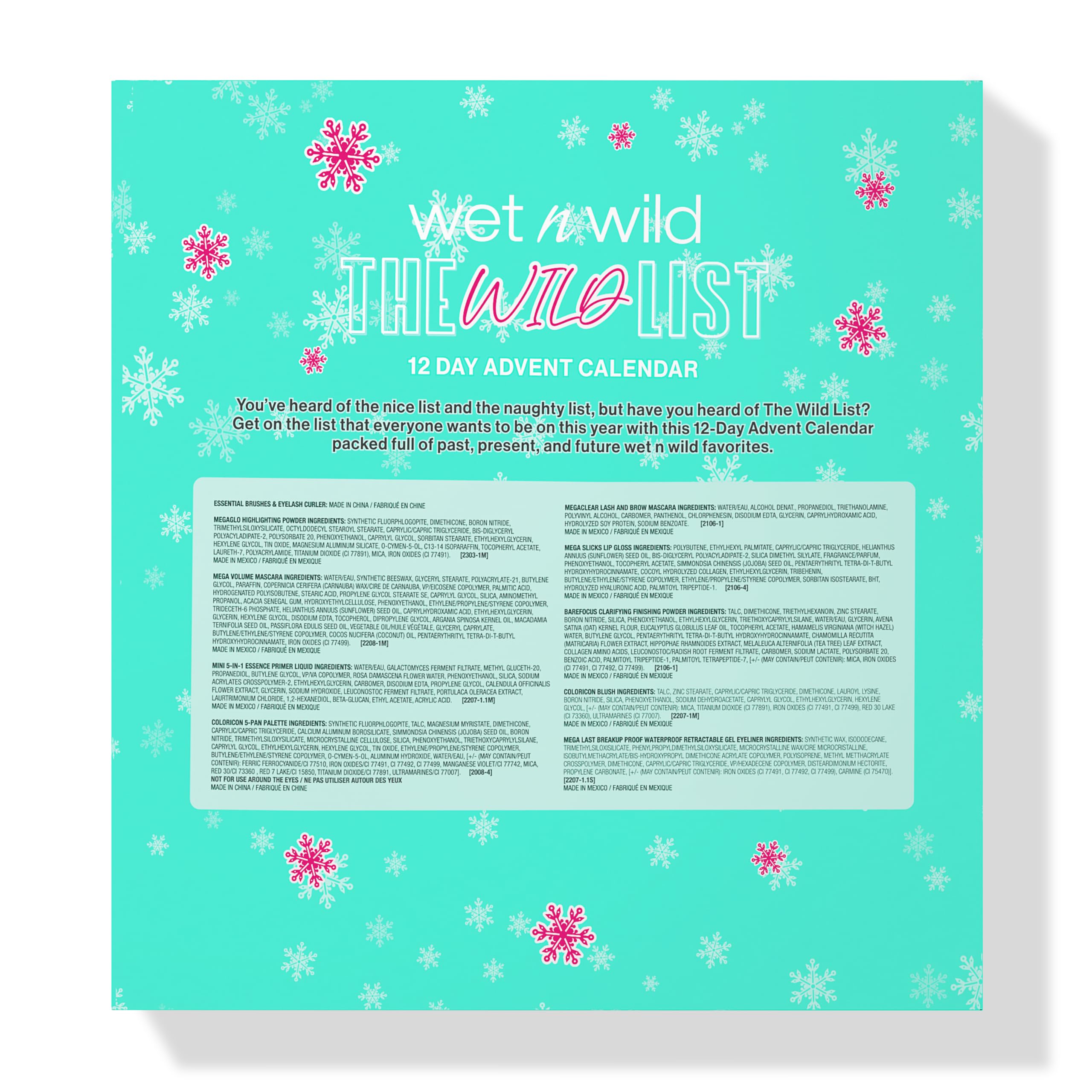 wet n wild The Wild List Advent Calendar
