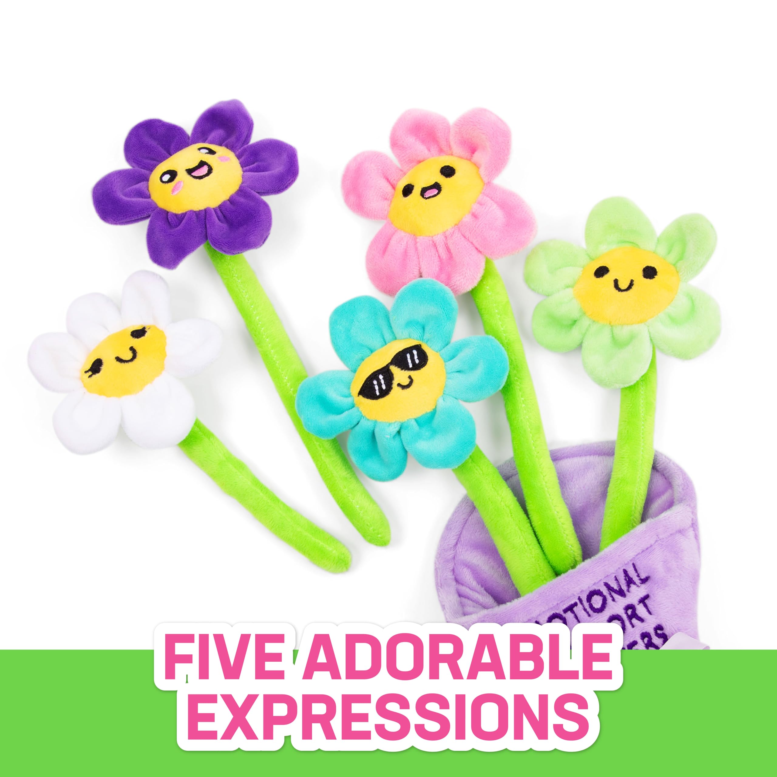 What Do You Meme? Emotional Support Flowers - Valentine's Day Gifts for Her, Gift for Mom - Plush Flowers, Flower Plushies