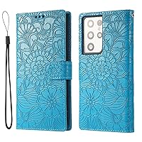 for Samsung Galaxy A51 A14 A34 A54 4G 5G Case, Versatile Unique Printed Leather Phone case, Card Slots Wallet Skin-Friendly Protector Cover Bumper(Blue,A51 4G)