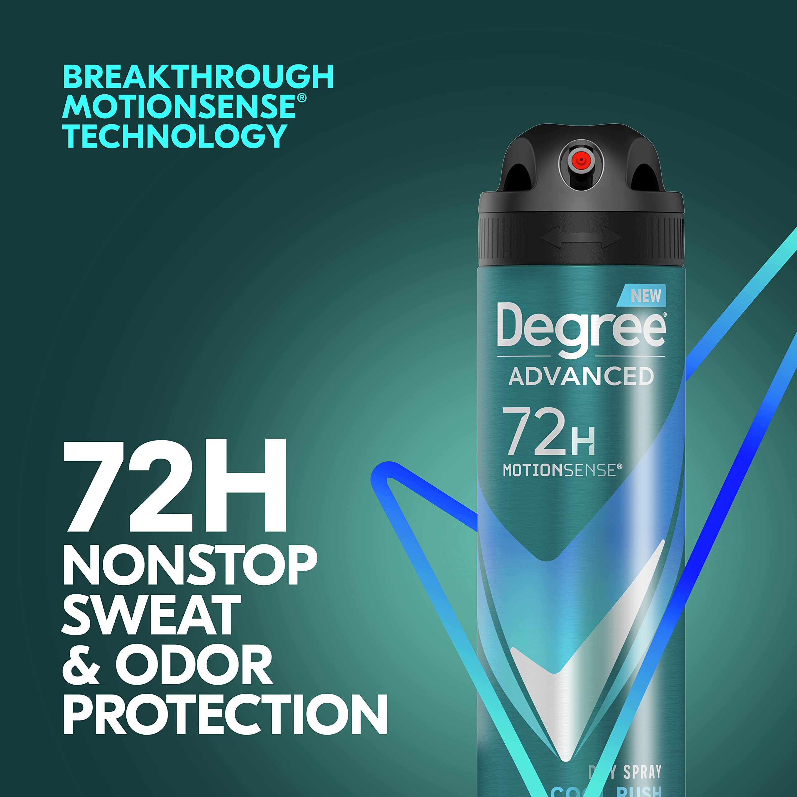 Degree Men Antiperspirant Deodorant Dry Spray Cool Rush 3 count Deodorant for Men With MotionSense Technology 3.8 oz