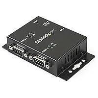 USB to Serial Adapter - 2 Port - Wall Mount - Din Rail Clips - Industrial - COM Port Retention - FTDI - DB9 (ICUSB2322I)