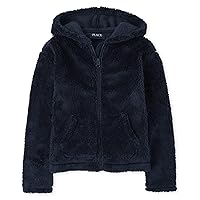 The Children's Place girls Sherpa Zip Up Hoodie