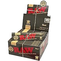 Classic Black King Size Slim Natural Unrefined Ultra Thin 110mm Rolling Papers (50 Packs)