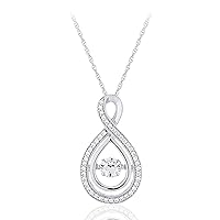 .925 Sterling Silver & Round Cubic Zirconia 1-1/8