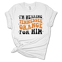 Womens Tennessee Tshirt Football Wearing Tennessee Orange for HIm TN Short Sleeve T-Shirt Graphic Tee