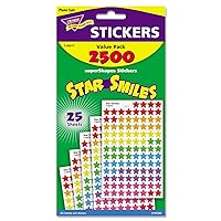 TREND ENTERPRISES, INC. T-46917 Star Smiles superShapes Stickers Value Pack, 2500/Pack