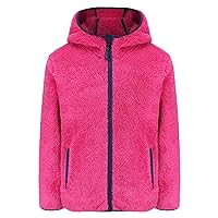 Girl's Soft Fleece sherpa Jacket Full Zip Hoodie