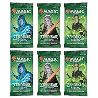 6 Packs Magic: The Gathering Draft Booster Pack Lot MTG Zendikar Rising
