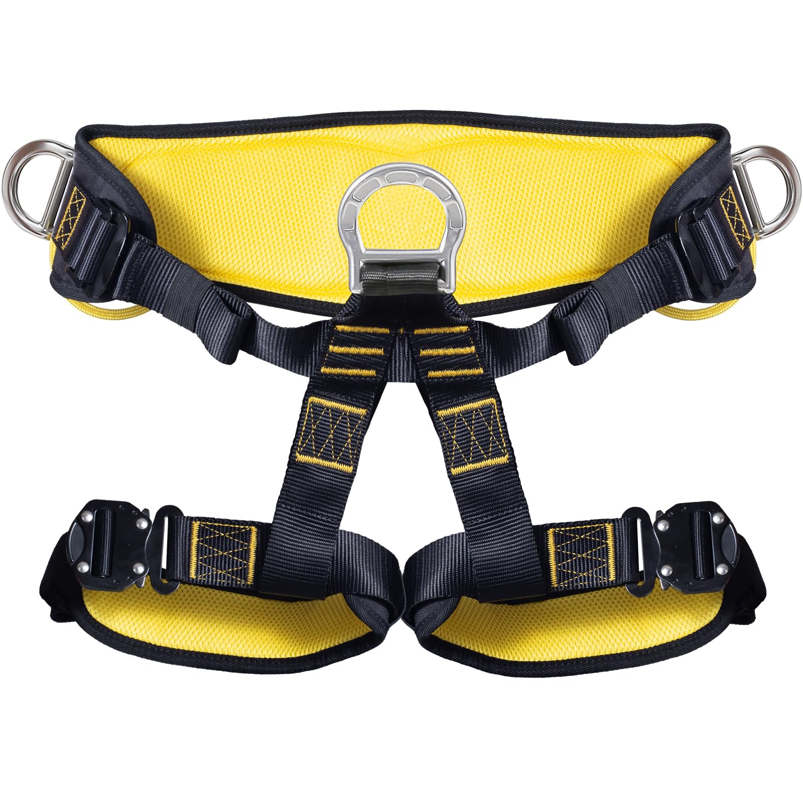 VEVOR Half Body Safety Harness, Tree Climbing Harness with Added Padding on Waist and Leg, Half Protection Harness 340 lbs, ASTM F1772-17 Certification, for Fire Rescuing Caving Rock Climbing