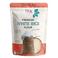 Iya Foods Premium White Rice Flour, Easy to bake, Plant Based, Vegan, Kosher Certified, Gluten Free Certified | Grown in The USA, 4 lbs Pack