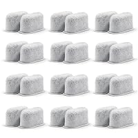 Replacement Charcoal Water Filters -Removes Chlorine, odors, and others impurities from Water -Better Tasting Coffee-for Cuisinart Coffee Machines- Set of 24 pack