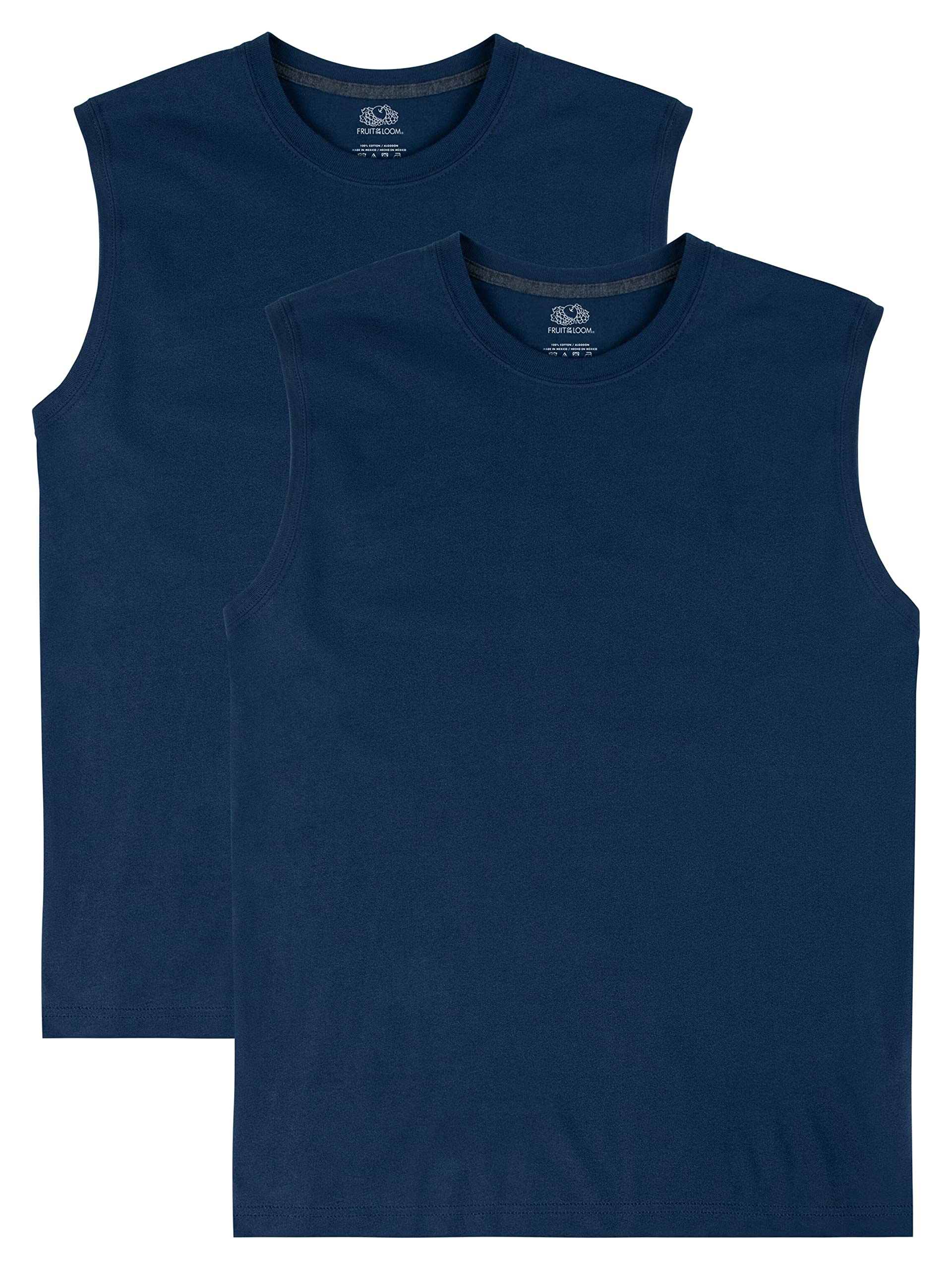 Fruit of the Loom Men's Eversoft Cotton Sleeveless T Shirts, Breathable & Moisture Wicking with Odor Control, Sizes S-4X