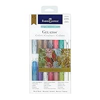Faber-Castell Gelatos Colors Set, Metallics - Water Soluble Pigment Crayons