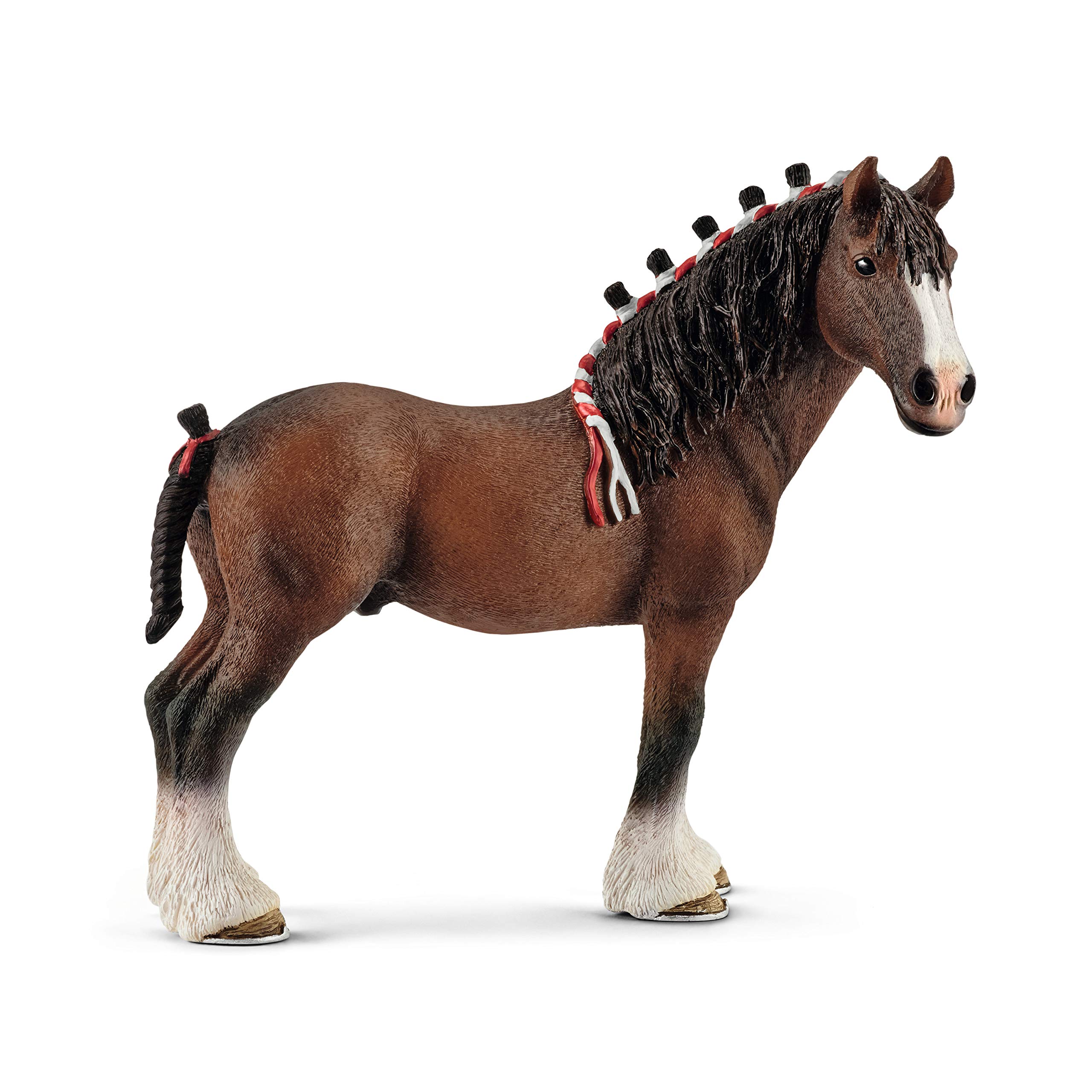 Schleich Farm World, Realistic Horse Toys for Girls and Boys, Clydesdale Gelding Horse Figurine, Ages 3+