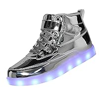 Kids LED Light up Shoes USB Charging Flashing High-top Sneakers for Boys and Girls Child Unisex